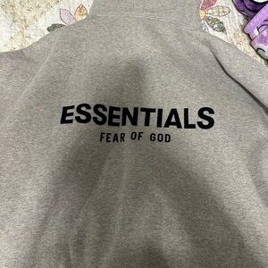 Fear of God Essentials Light Gray Hoodie